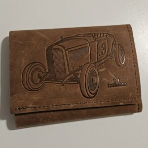 Mens Leather Tri-fold Wallet